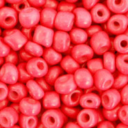 Glasperlen rocailles 6/0 (4mm) Neon coral red